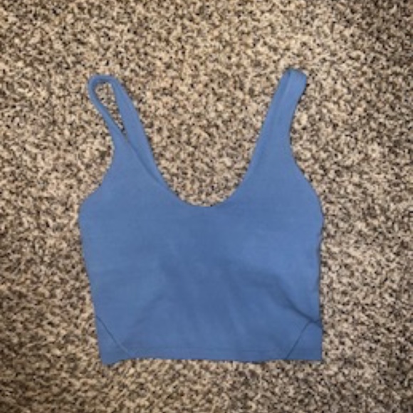 Lululemon washed denim align tank, size 4 - Picture 2 of 3